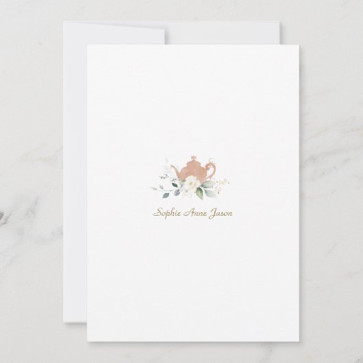 Weißer Party Einladung (Rückseite)