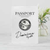 Weißer Pass der Dominikanischen Republik Save the Date (Stehend Vorderseite)