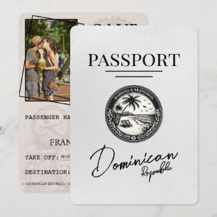 Weißer Pass der Dominikanischen Republik Save the Date