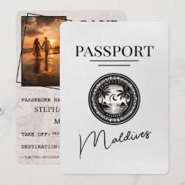 Weißer Pass für Malediven Save the Date