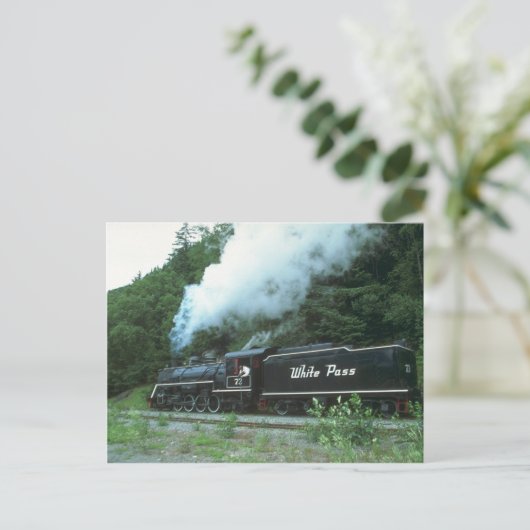 Weißer Pass und Yukon im Weißpass aus Skagway, Postkarte (Stehend Vorderseite)
