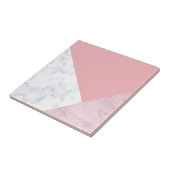 Weißer Pastellrosamarmor des eleganten Kükens Fliese (Seite)