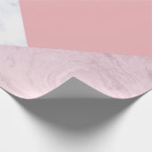 Weißer Pastellrosamarmor des eleganten Kükens Geschenkpapier (Ecke)
