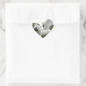 Weißer Pegasus auf einem Feld Herz-Aufkleber (Tasche)