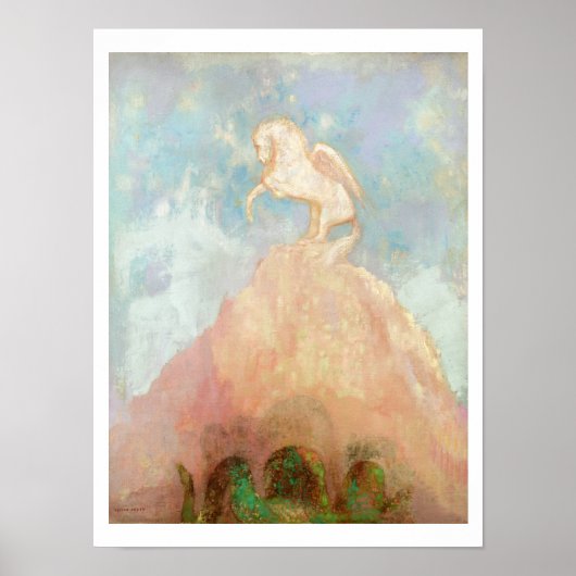 Weißer Pegasus, c.1908 (Öl auf Leinwand) Poster (Vorne)