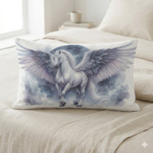 Weißer Pegasus mondbeschienene Flügel himmlischer