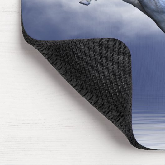 Weißer Pegasus Mousepad (Ecke)