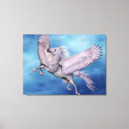 Weißer Pegasus Wrapped Canvas Leinwanddruck