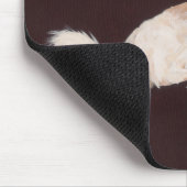 Weißer Pekingese-Hund Mousepad (Ecke)