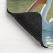 Weißer Pelikan B4 Mousepad (Ecke)