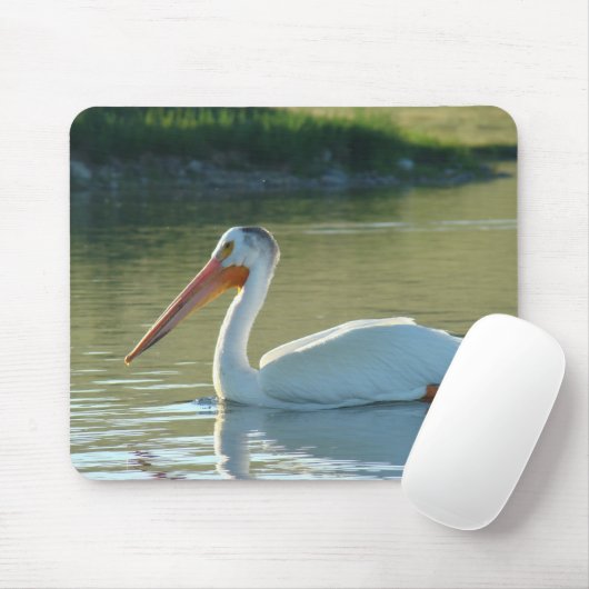 Weißer Pelikan B4 Mousepad (Mit Mouse)