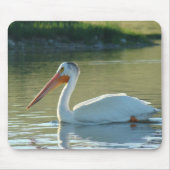 Weißer Pelikan B4 Mousepad (Vorne)