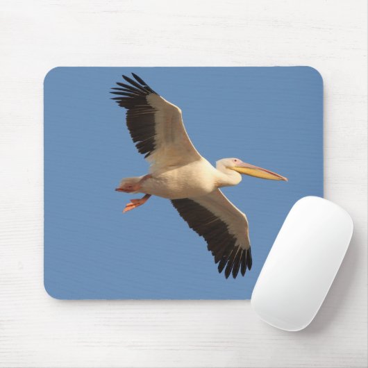 Weißer Pelikan Mousepad (Mit Mouse)