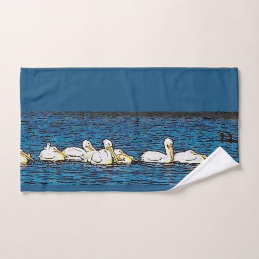 Weißer Pelikan-Vogel-Tier-Tierbad-Tuch-Set Badhandtuch Set (Handtuch)