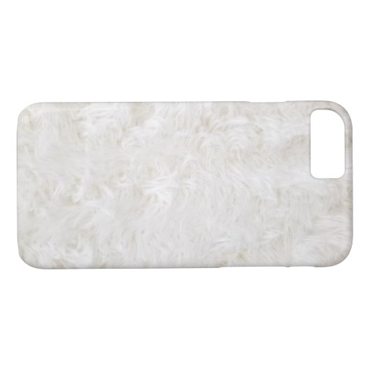 weißer Pelz Case-Mate iPhone Hülle (Rückseite (Horizontal))
