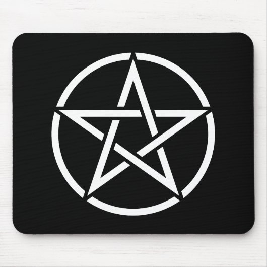 Weißer Pentagram Mousepad (Vorne)