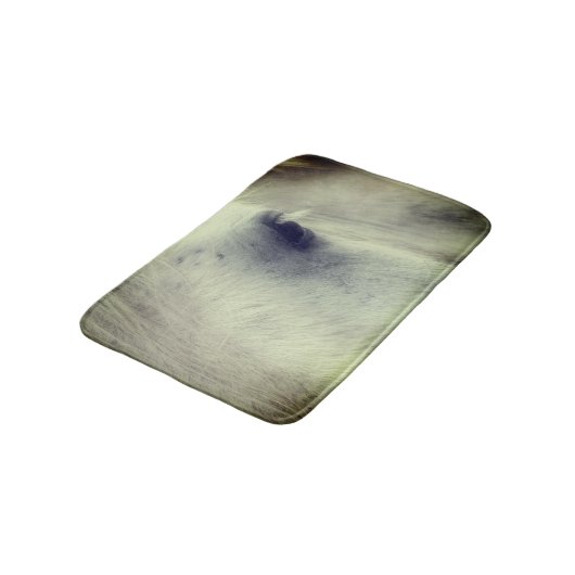 Weißer Percheron Badematte (Schrägansicht)