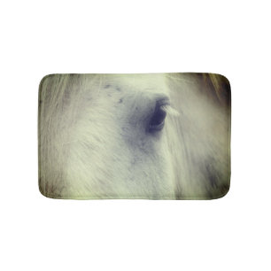 Weißer Percheron Badematte