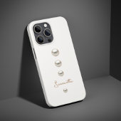 weißer Perlen Case-Mate iPhone Hülle