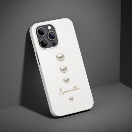 weißer Perlen Case-Mate iPhone Hülle