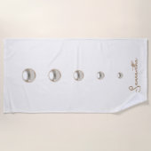 weißer Perlen Strandtuch (Vorderseite)