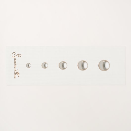 weißer Perlen Yogamatte (Rückseite (Horizontal))