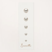 weißer Perlen Yogamatte (Vorderseite)