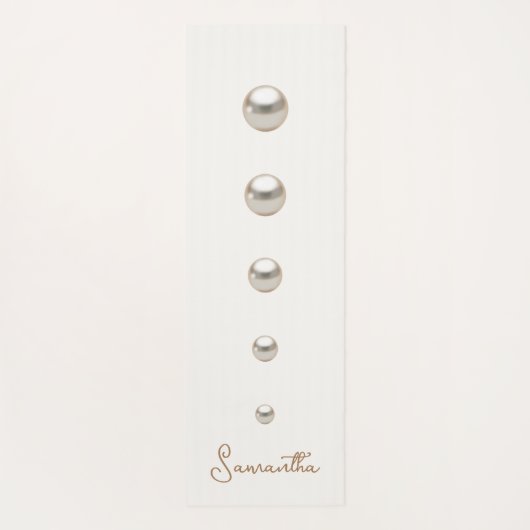 weißer Perlen Yogamatte (Rückseite)