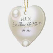 Weißer Perleneffekt essbare Muttertag Keramik Ornament (Links)