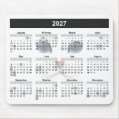 Weißer Perser 2027 Kalender Mousepad (Vorne)