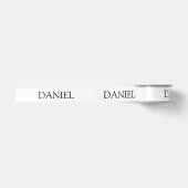 Weißer personalisierter Name Satinband (Vorderseite)