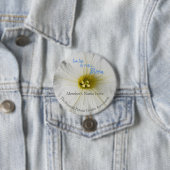 Weißer Petunie-Blumen-Nahaufnahme-Foto-Namen-Umbau Button (Beispiel)