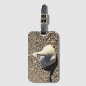 Weißer Pfau, Idaho Gepäckanhänger (Vorderseite Vertikal)