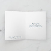 Weißer Pfau im Mondlicht-Beileid Karte (Innenseite)