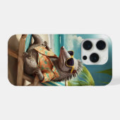 Weißer Pfau iPhone Hülle (Rückseite (Horizontal))