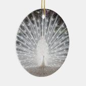 weißer Pfau Keramik Ornament (Rechts)