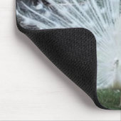 Weißer Pfau Mousepad (Ecke)