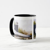 Weißer Pfau Tasse (Vorderseite Links)