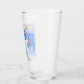 Weißer Pfau und blühende Sakura /anpassbar Glas (Links)