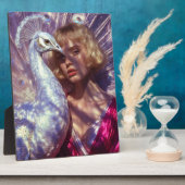 Weißer Pfau und Schönheit in rosa Eleganz Fotoplatte (Seite)