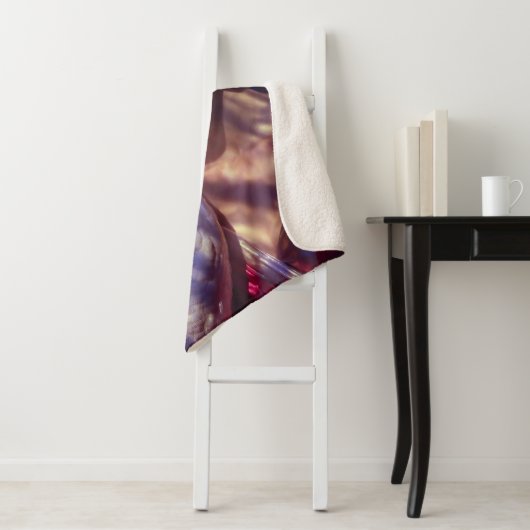 Weißer Pfau und Schönheit in rosa Eleganz Sherpadecke (Beispiel)