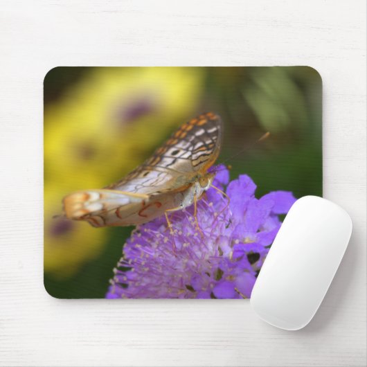 Weißer Pfauenschmetterling Mousepad (Mit Mouse)