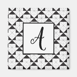 Weißer Pfeil in Schwarz-Pfeil Geometrisches Muster Magnet