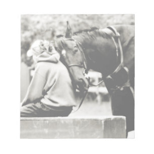 Weißer Pferdekopf Notizblock