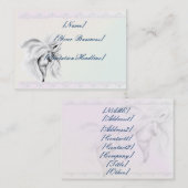 Weißer Pferdekopf profilecard_chubby_horizontal,… Visitenkarte (Vorne/Hinten)