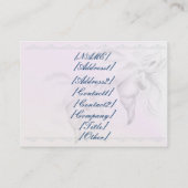 Weißer Pferdekopf profilecard_chubby_horizontal,… Visitenkarte (Rückseite)
