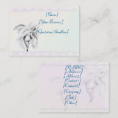 Weißer Pferdekopf profilecard_chubby_horizontal,… Visitenkarte (Vorne/Hinten)