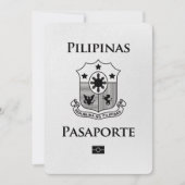 Weißer philippinischer Reisepass Save The Date (Vorderseite)