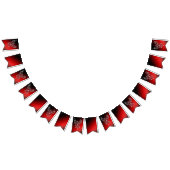 Weißer Phoenix steigt rot an schwarzen Aschen Wimpelkette (Alle)