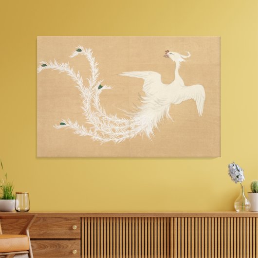 Weißer Phönix Leinwanddruck (Insitu (Wohnzimmer))